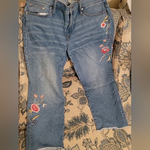 J crew floral embroidered jean size 32p - Picture 3 of 7